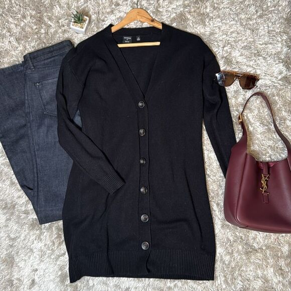 Cyrus Sweaters - EUC Devotion by Cyrus Black Tunic Cardigan Sweater XS